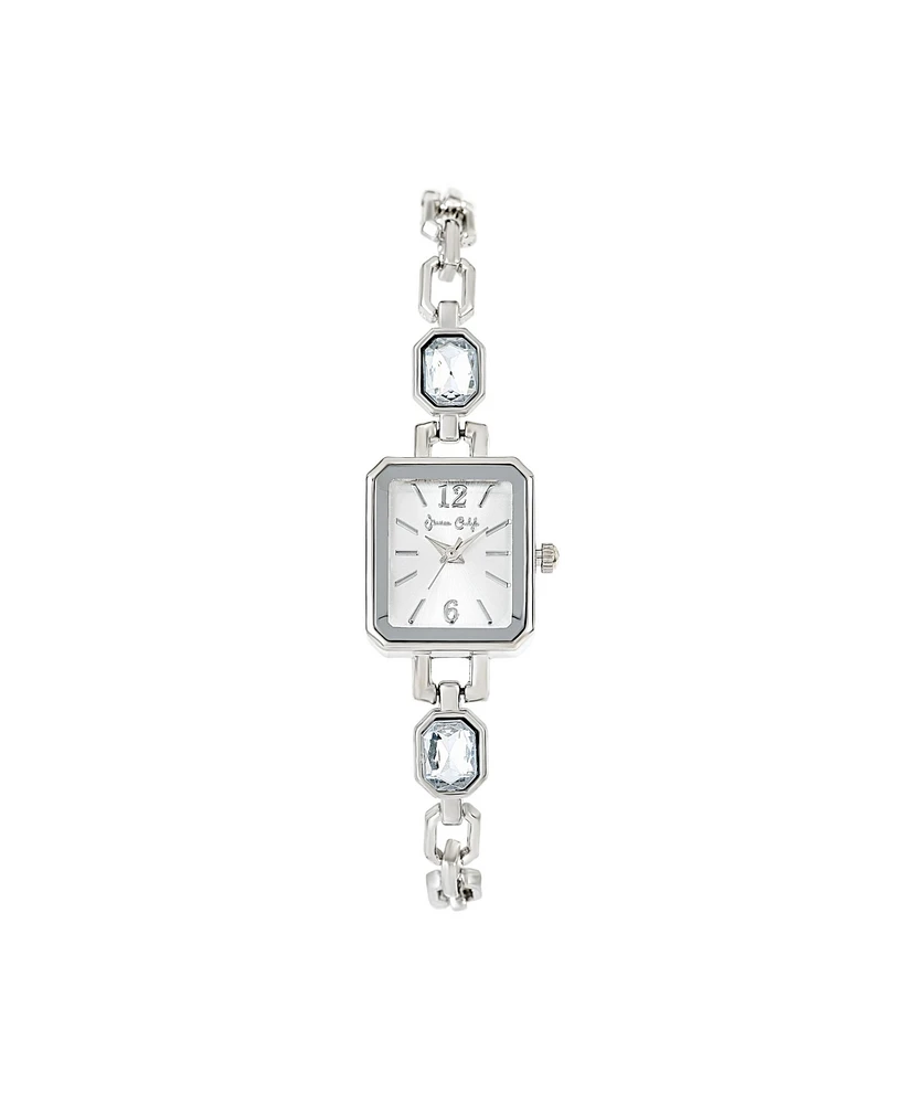 Jessica Carlyle Women's Shiny Silver Metal Alloy Analog Watch, 16mm