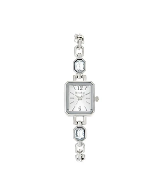 Jessica Carlyle Women's Shiny Silver Metal Alloy Analog Watch, 16mm