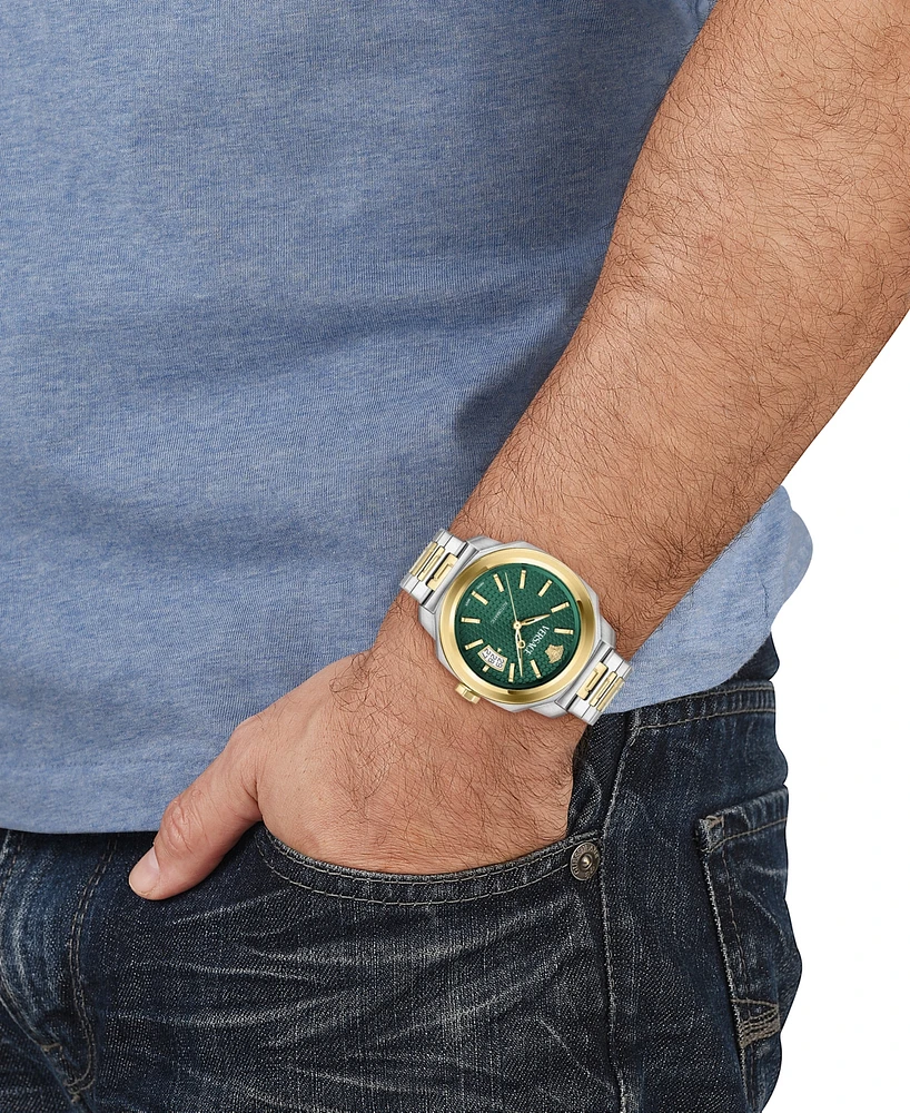 Versace Men's Swiss Automatic Dylos Two-Tone Stainless Steel Bracelet Watch 42mm