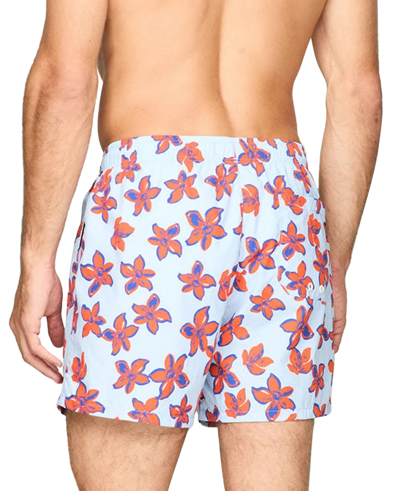 Tommy Hilfiger Men's Print Drawstring 5" Swim Trunks