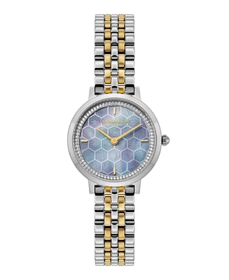 Olivia Burton Women's Honeycomb Ultra Slim Two-Tone Bracelet Watch