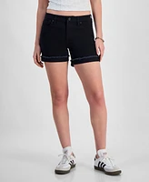 Celebrity Pink Juniors Mid Rise Frayed Cuff Shorts