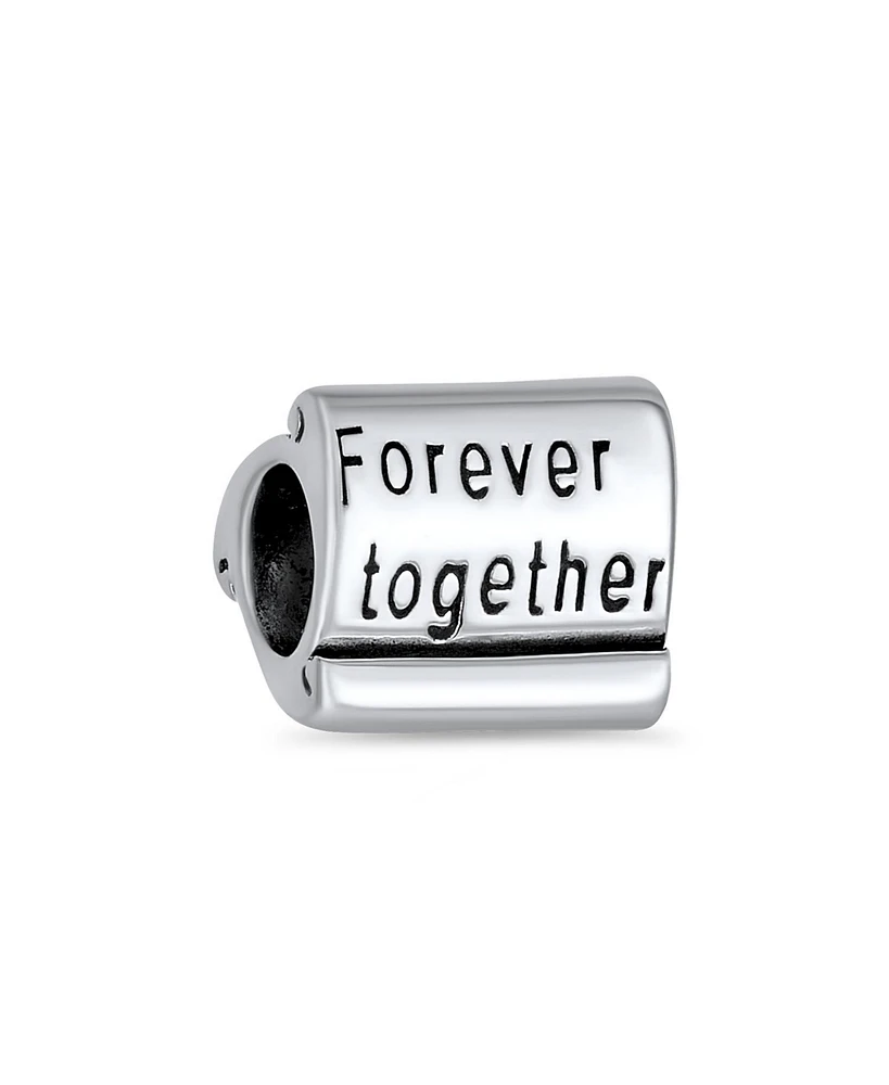 Bling Jewelry Love Family Couples Mantra Charm Bead Sterling Silver European Bracelet