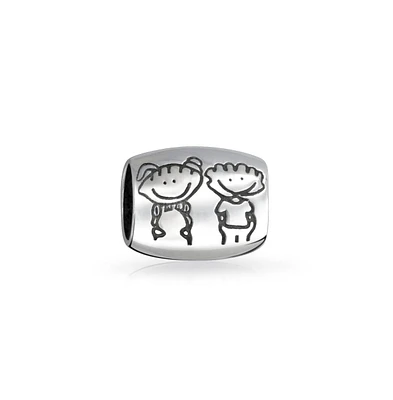 Bling Jewelry Bff Friendship Charm Bead Sterling Silver European Bracelet