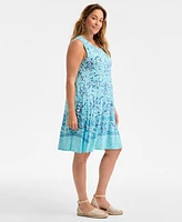 Style & Co Plus Printed Sleeveless Flip-Flop Dress