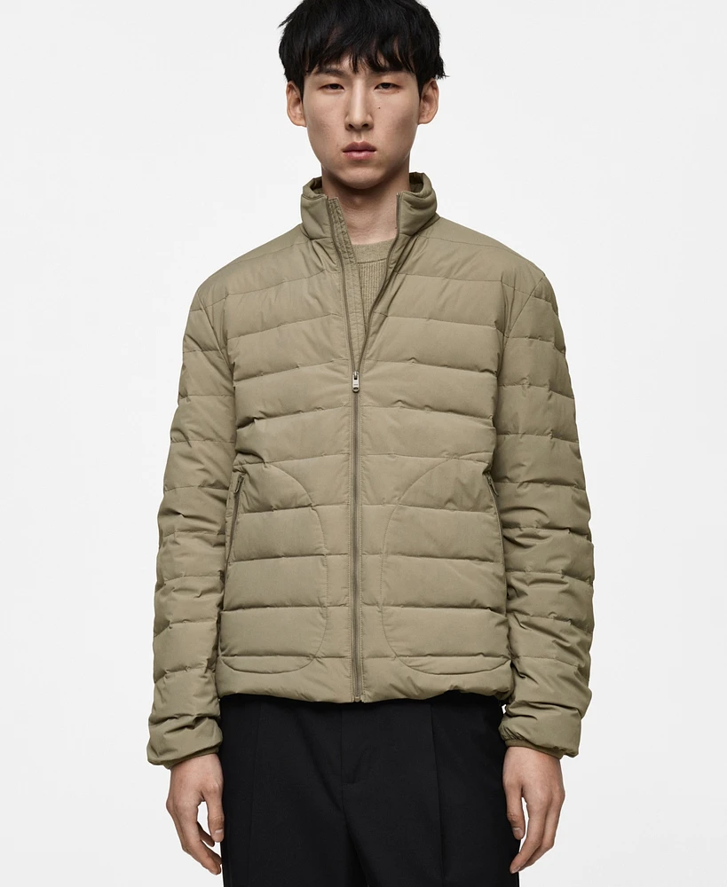 Mango Men's Down And Feather Quilted Jacket