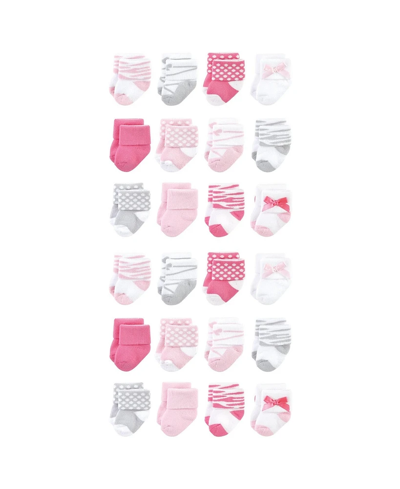 Luvable Friends Baby Boys Cotton Rich Terry Socks 24-Pack Bundle