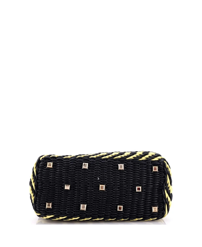 Pre-Owned Salvatore Ferragamo Small Studio Satchel Woven Cord
