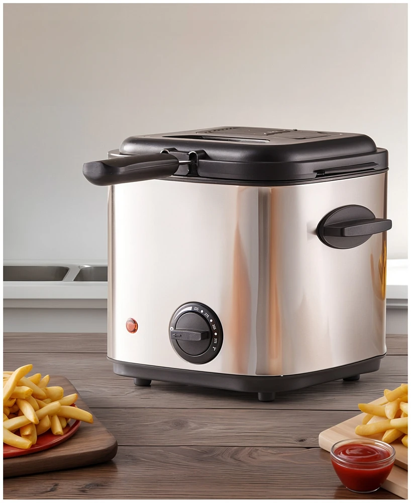 Elite Cuisine 1.5 Quart Deep Fryer Stainless Steel