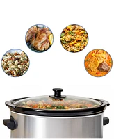 Elite Cuisine 8.5 Quart Stainless Steel Digital Slow Cooker