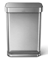 simplehuman 55 Liter Rectangular Kitchen Trash Can with Liner Pocket