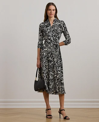 Lauren Ralph Lauren Women's Floral Crepe Midi Dress