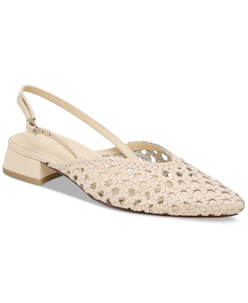 Dolce Vita Women's Birdie Slingback Woven Block-Heel Flats