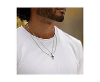 Vincero Men's Cross Pendant in 925 Sterling Silver with Rhodium Plating and Lobster Clasp