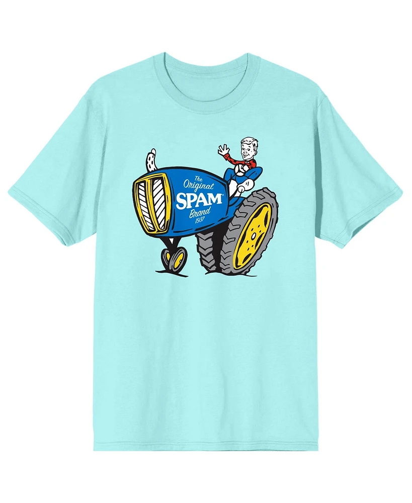 Spam Men's The Original 1937 Boy and Tractor Celadon T-Shirt-xl