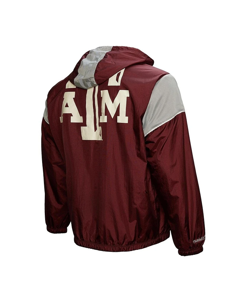 Mitchell & Ness Men's Maroon Texas A M Aggies Team 3.0 Anorak Half-Zip Hoodie