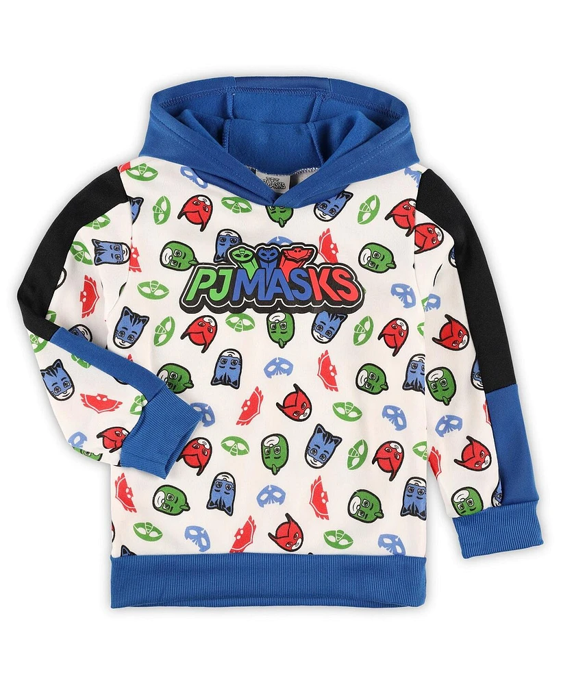 Children's Apparel Network Preschool White Pj Masks Pullover Hoodie and Joggers Set