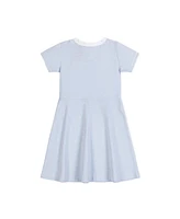 Hope & Henry Toddler Girls Short Sleeve French Terry Contrast Trim Dress