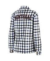 Wear by Erin Andrews Women's Black/White Montreal Canadiens Plaid Button-Up Shirt Jacket
