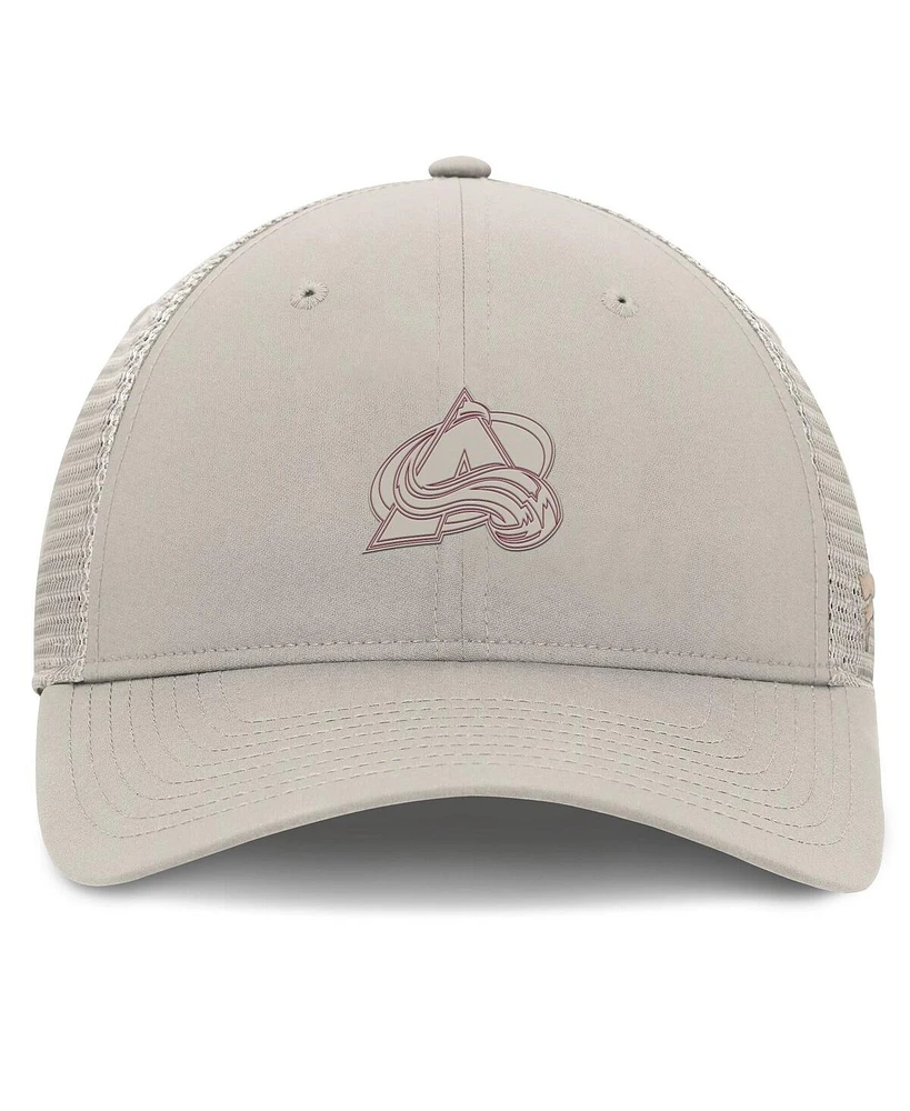 Fanatics Women's Tan Colorado Avalanche Authentic Pro Road Trucker Adjustable Hat