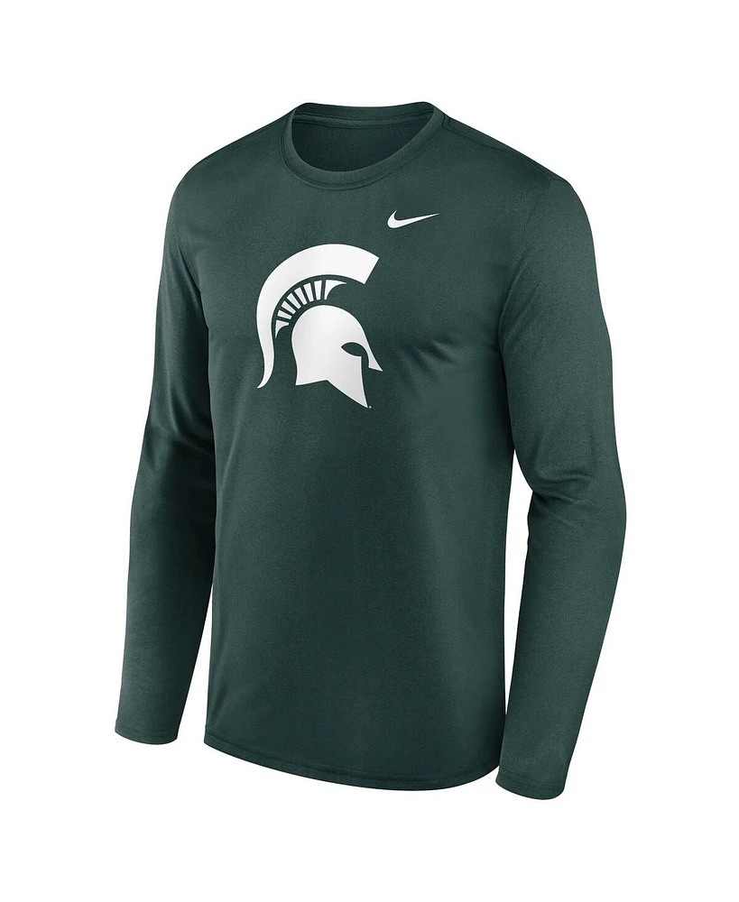 Nike Men's Green Michigan State Spartans Primetime Primary Legend Long Sleeve T-Shirt
