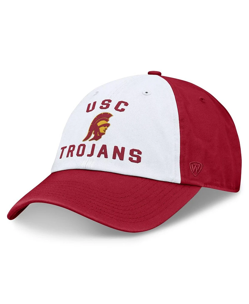 Top of the World Men's White/Cardinal Usc Trojans Heritage Weston Adjustable Hat