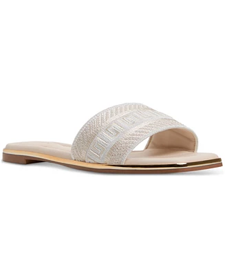 Aldo Women's Oceania Embroidered Slide Flat Sandals