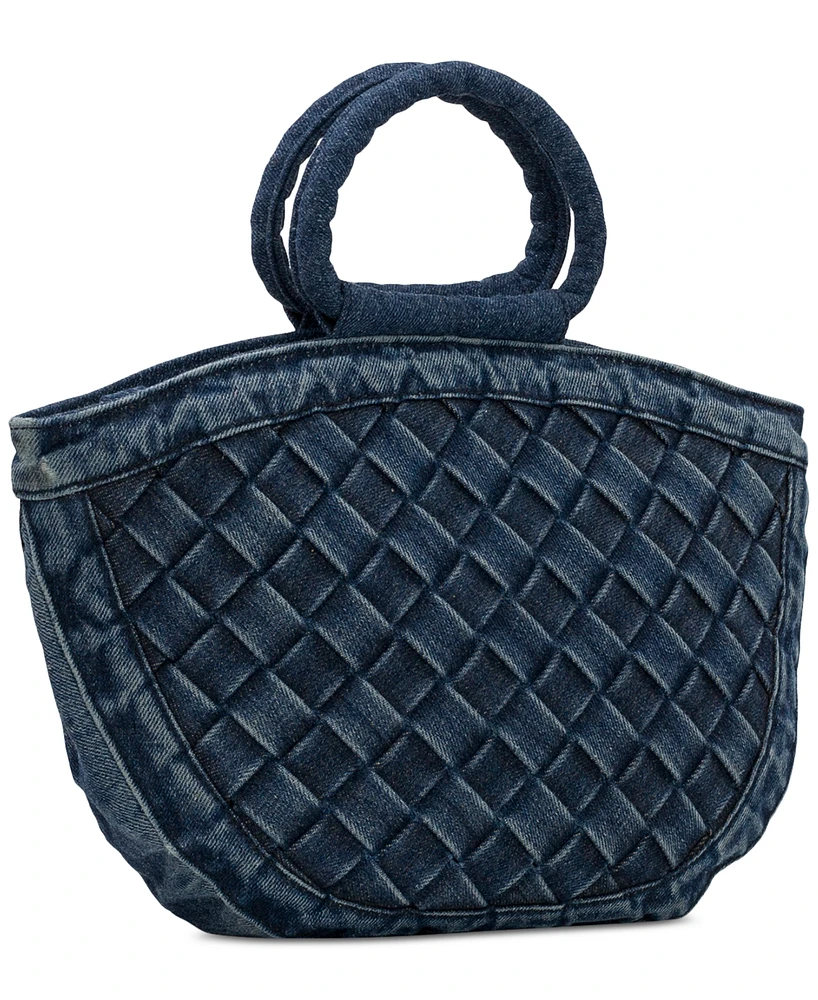 Patricia Nash Ossi Medium Woven Denim Satchel