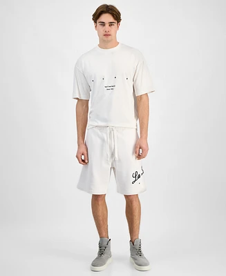Hugo by Boss Men's Duold Relaxed-Fit Embroidered 8-1/2" Drawstring Shorts