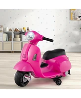 Kids Ride on Motorcycle Licensed Vespa with Led Headlight and Horn