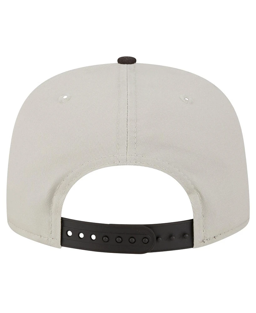 New Era Men's Stone/Brown Cleveland Browns Athletic Golfer Snapback Hat