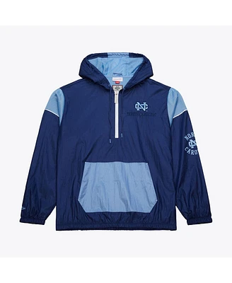 Mitchell & Ness Men's Navy North Carolina Tar Heels Anorak Vintage Logo Half-Zip Hoodie Jacket
