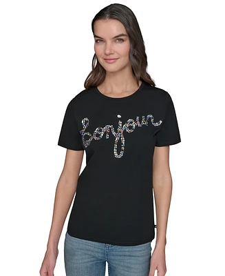 Karl Lagerfeld Paris Women's Graphic Crewneck T-Shirt