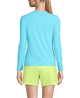 Lands' End Women's SunShade Upf 50 Long Sleeve Relaxed Rash Guard