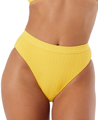 Roxy Juniors' Haleiwa Banded High-Waist Bikini Bottoms