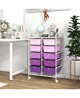 10-Drawer Rolling Storage Cart Portable and Spacious Storage Organizer for Home or Office