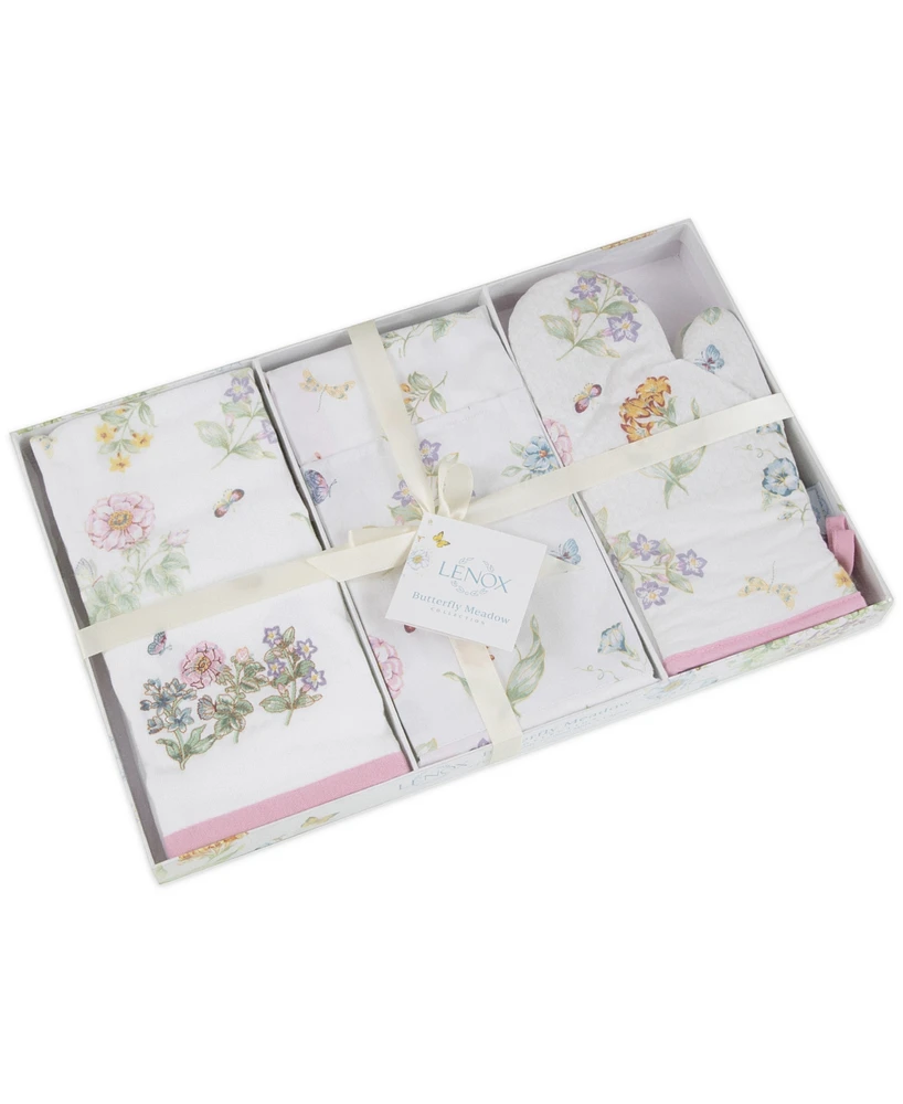 Lenox Butterfly Meadow 5-Piece Kitchen Linens Gift Set