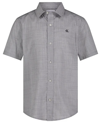 Calvin Klein Big Boys Linen Textured Shirt