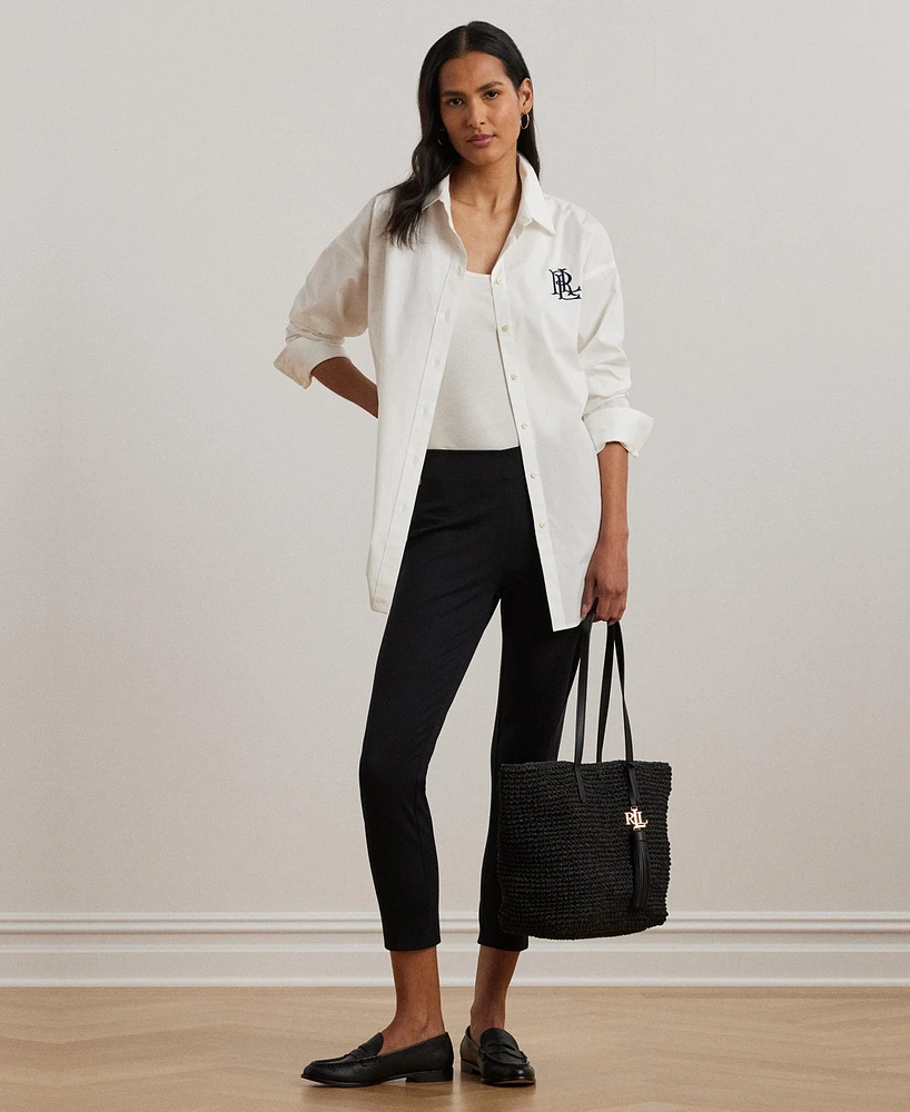 Lauren Ralph Twill Cropped Skinny Pant