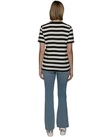 Karl Lagerfeld Paris Women's C'est La Vie Striped Tee