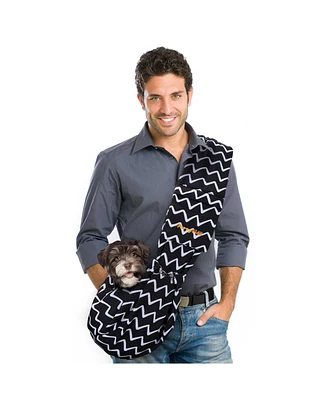 Furry Fido Adjustable Pocket Pet Sling - Chevron