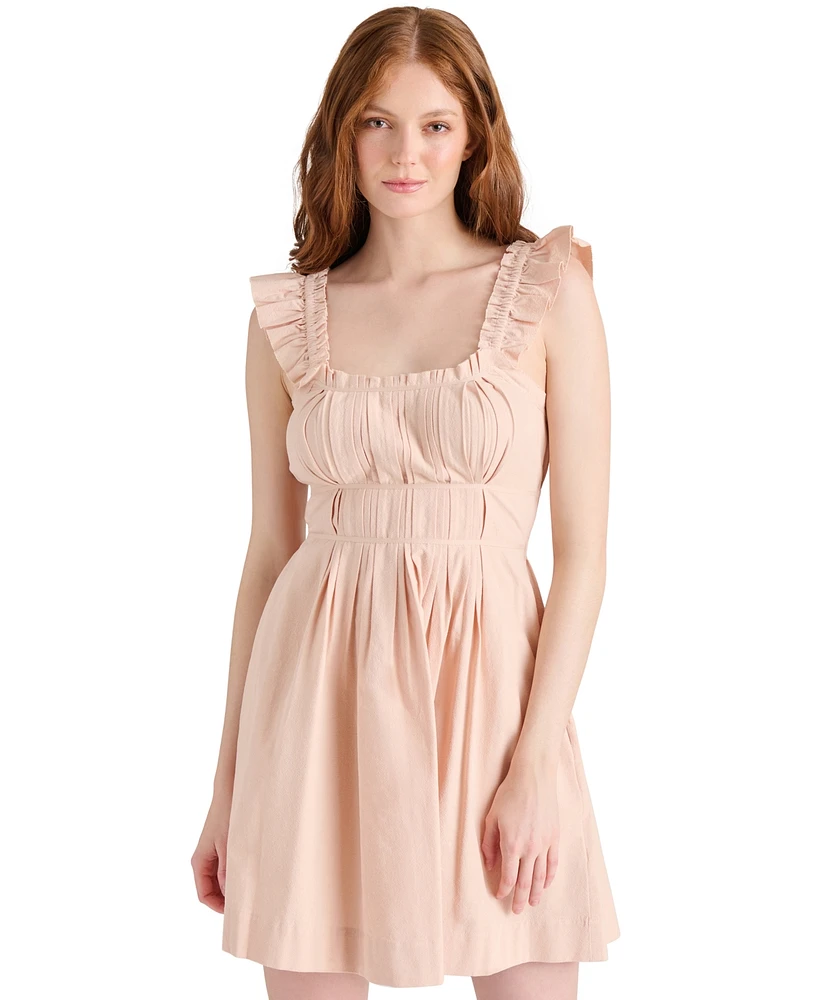 Steve Madden Women's Harmony Cotton Pleated Dress
