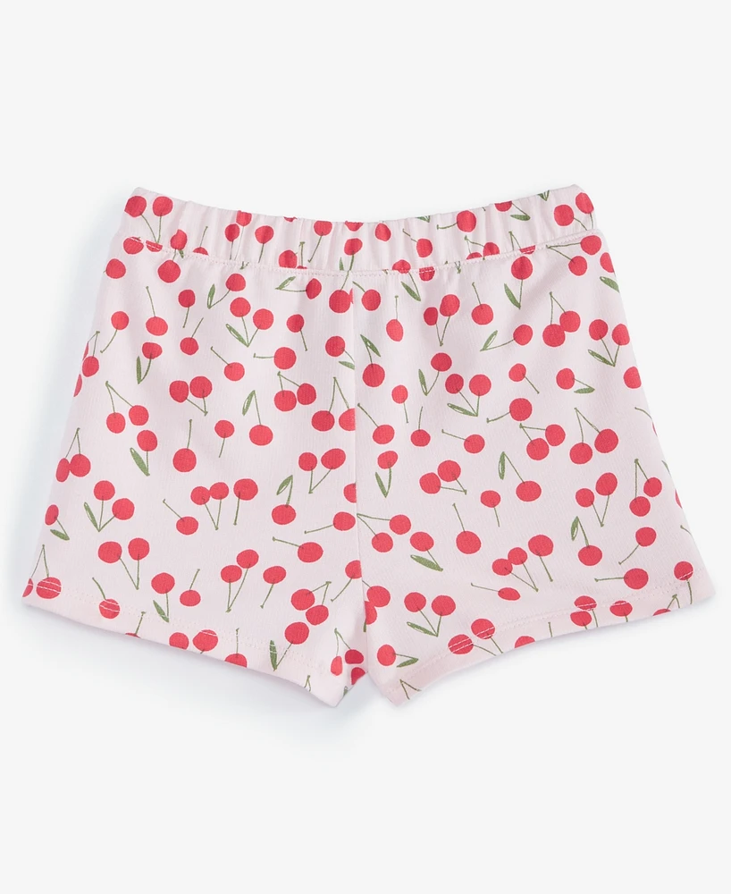 First Impressions Baby Girls Cherry Toss Printed French Terry Shorts, Exclusively at Macy's