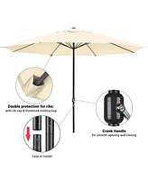 Yescom Xl 13Ft Aluminum Patio Umbrella 8 Rib Heavy Duty Table Parasol Crank Outdoor Garden Deck Beach Furniture
