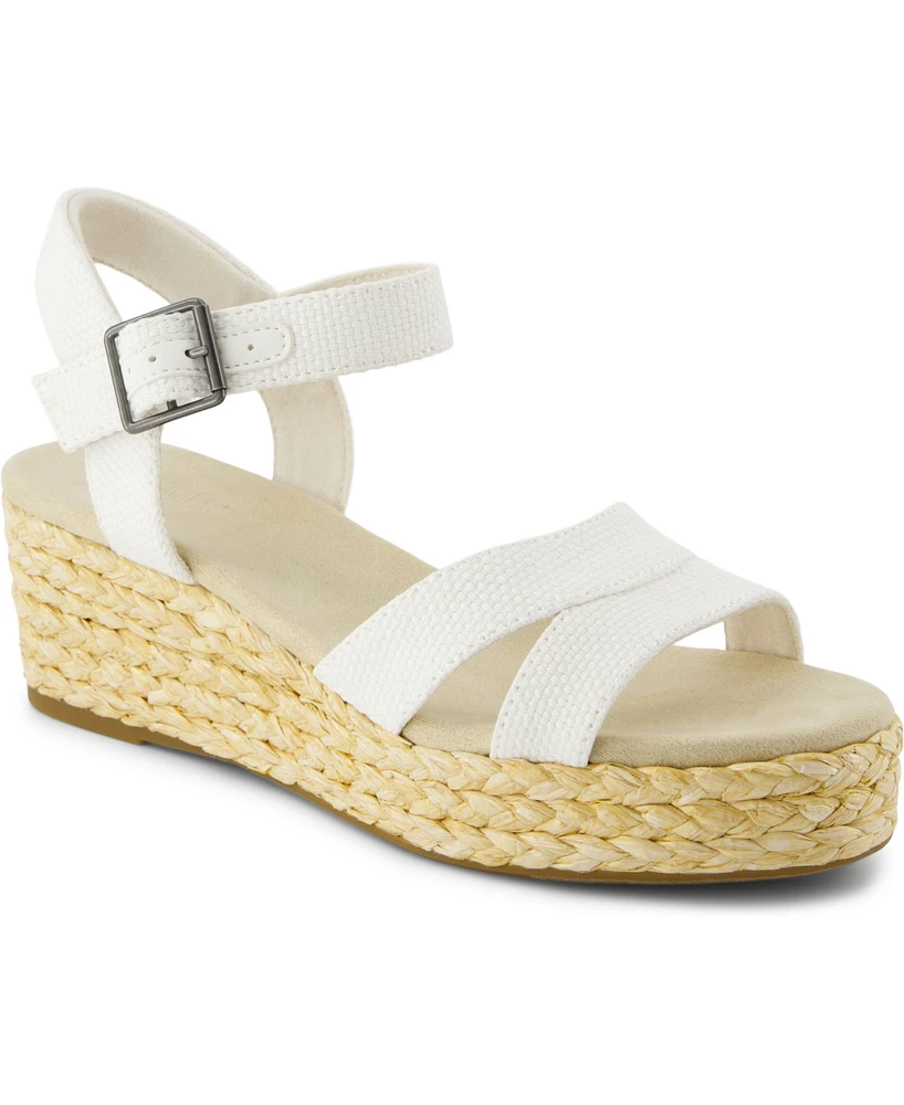 Toms Women's Audrey Ankle Strap Wedge Sandals