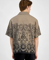 Hugo by Hugo Boss Men's Espino Oversized-Fit Liberty Floral Button-Down Camp Shirt