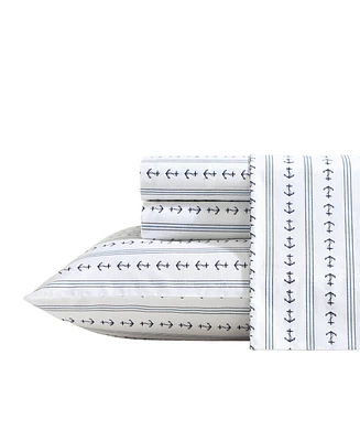 Nautica Cotton Percale 4-Piece Sheet Set