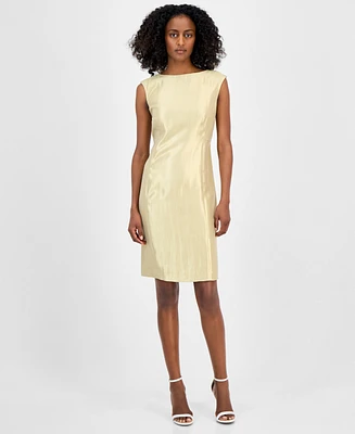 Anne Klein Women's Boat-Neck Sleeveless Sheath Dress