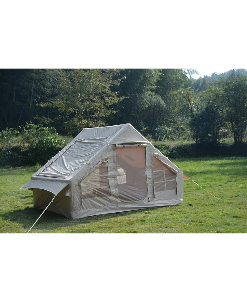 Inflatable Camping Tent: Easy 4-Season Glamping, Waterproof, Windproof, for 4-6 Persons