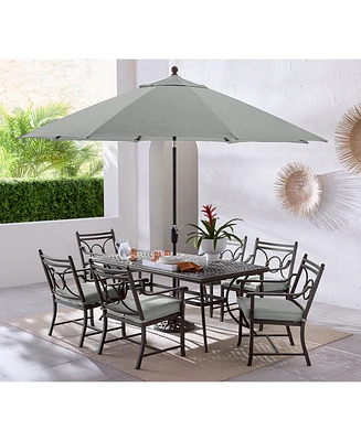 Wythburn Outdoor Dining 7pc Set (72x38" Table & 6 Scroll Chairs), Created for Macy's
